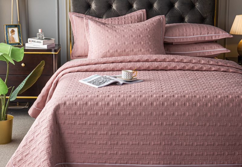 pink coverlet